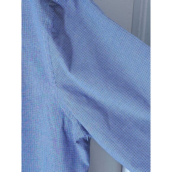 Ben Sherman Tailored Skinny Fit Mens Shirt 17 1/2 - 44/45 Blue Brown Checkered L - Picture 15 of 16
